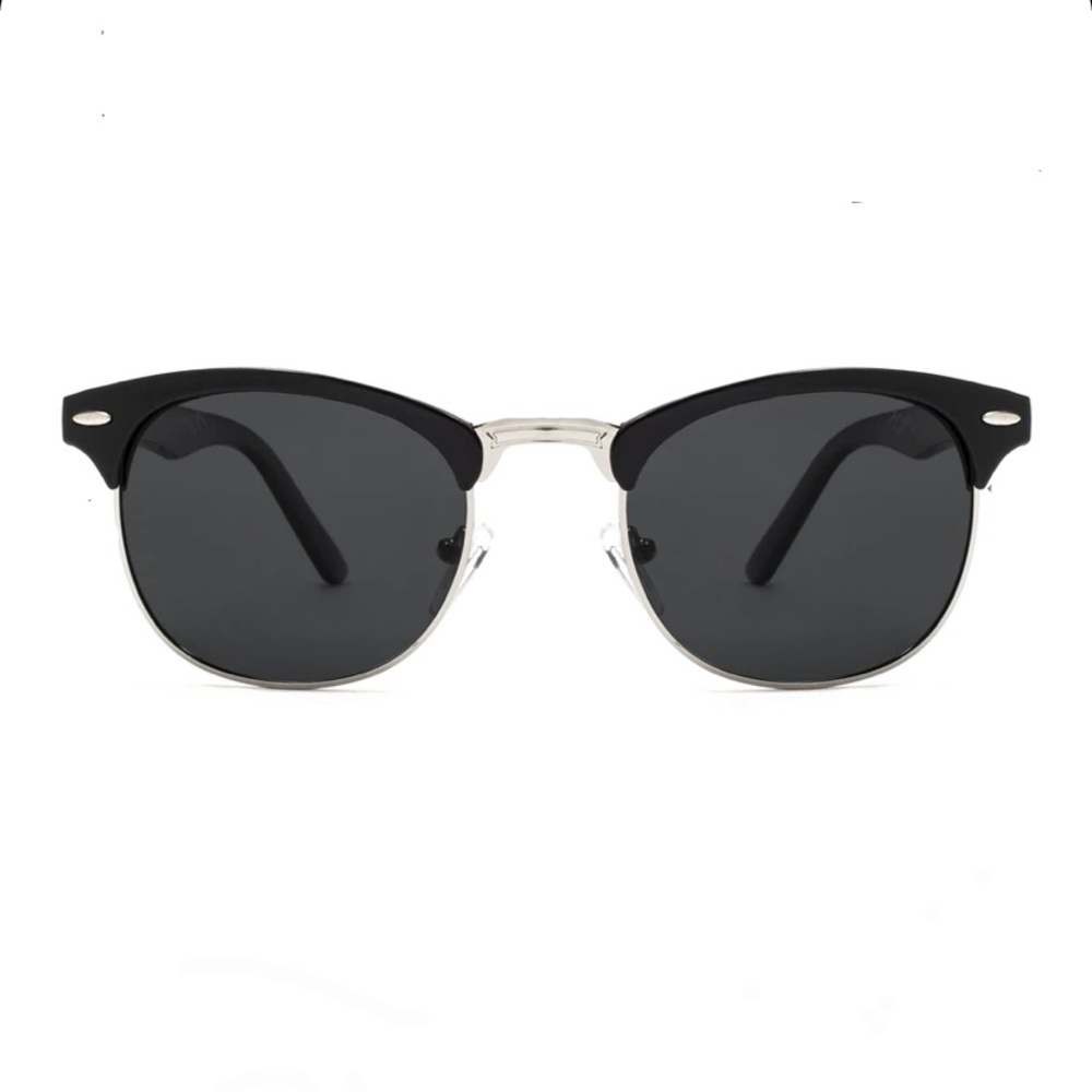 Park Row Polarized Sunglasses metallic classic style black/green